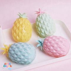 Quả Dứa Xoa Bóp Kawaii - Đồ Chơi Giải Tỏa Stress, Quà Tặng Hài Hước, Squeeze Toy Màu Sắc Tươi Sáng 11x8cm