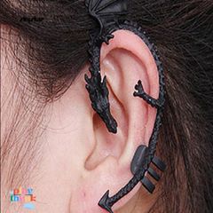 Khuyên Tai Ear Cuff Hình Rồng Gothic - Trang Sức Vintage Độc Đáo Cho Phụ Nữ, Không Cần Xỏ Lỗ, Thời Trang Punk