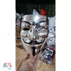 Mặt Nạ Hacker Anonymous - Guy Fawkes Mask Đèn LED 7 Màu - Quà Tặng Fan Phim V for Vendetta