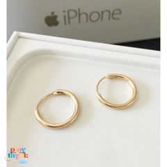 Khuyên tai tròn 1,5cm cho nam - Phong cách cá tính độc đáo từ shop Gudetama - Trang sức thời trang hoàn hảo cho tín đồ yêu thích!