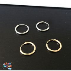 Khuyên tai tròn 1,5cm cho nam - Phong cách cá tính độc đáo từ shop Gudetama - Trang sức thời trang hoàn hảo cho tín đồ yêu thích!