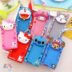 Dây Đeo Thẻ Hình Thú Doremon, Minion, Thỏ, Gấu, Mèo - Phụ Kiện Văn Phòng Học Sinh, Sinh Viên Chất Liệu Silicon Tươi Sáng