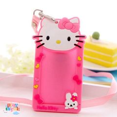 Dây Đeo Thẻ Hình Thú Doremon, Minion, Thỏ, Gấu, Mèo - Phụ Kiện Văn Phòng Học Sinh, Sinh Viên Chất Liệu Silicon Tươi Sáng