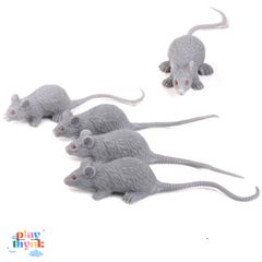 Set 10 Chuột Nhựa Trang Trí Halloween - Mô Hình Chuột Đen Xám Cao Cấp Dùng Trang Trí Nhà Cửa, Đồ Chơi Ma Quái