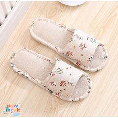 Dép Vải Đi Trong Nhà Hoa Hồng DV.02 - Phong Cách Hàn Quốc Độc Đáo, Êm Ái, Chống Trơn Trượt, Nhiều Kích Cỡ Cho Nam Nữ