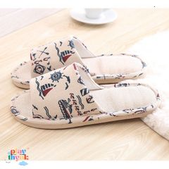 Dép Vải Đi Trong Nhà Hoa Hồng DV.02 - Phong Cách Hàn Quốc Độc Đáo, Êm Ái, Chống Trơn Trượt, Nhiều Kích Cỡ Cho Nam Nữ