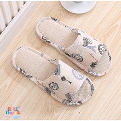 Dép Vải Đi Trong Nhà Hoa Hồng DV.02 - Phong Cách Hàn Quốc Độc Đáo, Êm Ái, Chống Trơn Trượt, Nhiều Kích Cỡ Cho Nam Nữ