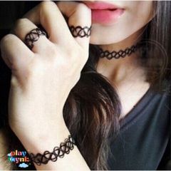 Bộ Trang Sức Tatoo - Vòng Cổ, Nhẫn & Vòng Tay Thời Thượng Tại Shop Lethao264 - Phụ Kiện Thời Trang Giá Rẻ