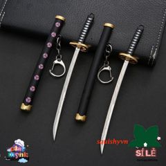 Móc Khóa Kim Loại Katana Zoro One Piece - Mô Hình Kiếm Nhật An Toàn, Quà Tặng Thú Vị cho Fan Anime