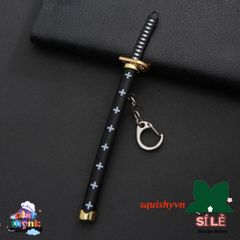 Móc Khóa Kim Loại Katana Zoro One Piece - Mô Hình Kiếm Nhật An Toàn, Quà Tặng Thú Vị cho Fan Anime