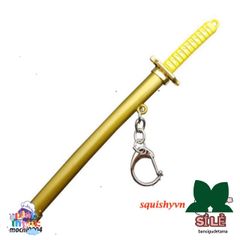 Móc Khóa Kim Loại Katana Zoro One Piece - Mô Hình Kiếm Nhật An Toàn, Quà Tặng Thú Vị cho Fan Anime