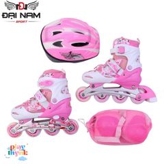 Giày Patin Trẻ Em Longfeng 906 với Bánh Phát Sáng và Bộ Bảo Hộ An Toàn - Giày Trượt Thể Thao cho Bé Yêu, Phù Hợp cho Tất Cả Lứa Tuổi