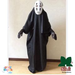 Bộ Cosplay Vô Diện Kaonashi Ghibli - Trang Phục Hóa Trang Halloween và Anime với Mặt Nạ và Găng Tay Đen Thời Thượng