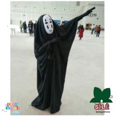 Bộ Cosplay Vô Diện Kaonashi Ghibli - Trang Phục Hóa Trang Halloween và Anime với Mặt Nạ và Găng Tay Đen Thời Thượng