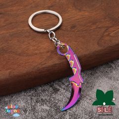 Móc Khóa Kim Loại Titan CS:GO - Hình Dáng Dao Bayonet, Falchion, Karambit, Bowie Zoro One Piece - Quà Tặng Game Thủ