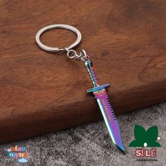 Móc Khóa Kim Loại Titan CS:GO - Hình Dáng Dao Bayonet, Falchion, Karambit, Bowie Zoro One Piece - Quà Tặng Game Thủ