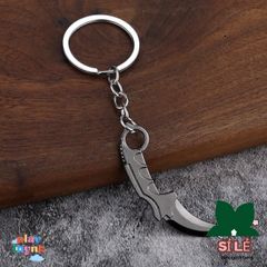 Móc Khóa Kim Loại Titan CS:GO - Hình Dáng Dao Bayonet, Falchion, Karambit, Bowie Zoro One Piece - Quà Tặng Game Thủ