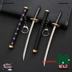 Móc Khóa Kiếm Katana Kim Loại Zoro One Piece - Quà Tặng Fan Anime, Đồ Chơi Sưu Tầm Nhật Bản, An Toàn & Thời Thượng