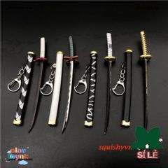 Móc Khóa Kiếm Katana Kim Loại Zoro One Piece - Quà Tặng Fan Anime, Đồ Chơi Sưu Tầm Nhật Bản, An Toàn & Thời Thượng