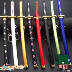 Móc Khóa Kiếm Katana Zoro Law One Piece Kim Loại Chống Gỉ 16cm - Phụ Kiện Anime Nhật Bản Độc Đáo, Quà Tặng Tuyệt Vời