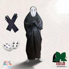 Trang phục Cosplay Vô Diện Kaonashi từ SPIRITED AWAY - Bộ đồ hóa trang cho trẻ em và người lớn kèm mặt nạ trắng