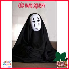 Bộ Cosplay Vô Diện Faceless hoàn chỉnh - Phụ kiện đầy đủ S-XL từ Spirited Away - Trang phục Halloween độc đáo