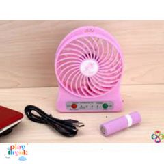 Quạt Mini Sạc Di Động 3 Tốc Độ - Thiết Kế Gudetama Dễ Dàng Mang Theo, Có Pin & Đèn Pin - Giải Nhiệt Mùa Hè