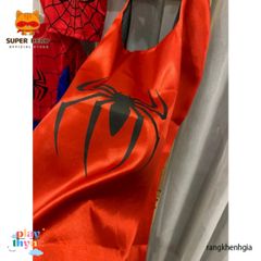 Bộ Đồ Siêu Anh Hùng Nhện Cho Bé - Áo Choàng, Mũ Chùm Đầu, Thời Trang Hóa Trang Sinh Nhật, Halloween, Phù Hợp 12-33kg