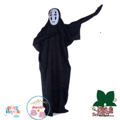 Bộ trang phục cosplay Vô Diện - Áo choàng đen và mặt nạ, đồ cosplays độc đáo cho cả trẻ em và người lớn, thích hợp cho mọi dịp.