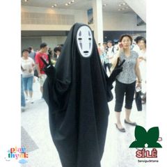 Bộ trang phục cosplay Vô Diện - Áo choàng đen và mặt nạ, đồ cosplays độc đáo cho cả trẻ em và người lớn, thích hợp cho mọi dịp.