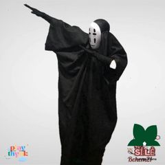 Bộ trang phục cosplay Vô Diện - Áo choàng đen và mặt nạ, đồ cosplays độc đáo cho cả trẻ em và người lớn, thích hợp cho mọi dịp.