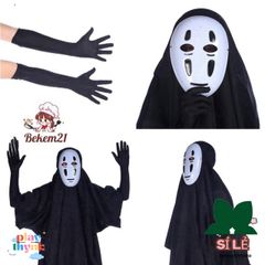 Bộ trang phục cosplay Vô Diện - Áo choàng đen và mặt nạ, đồ cosplays độc đáo cho cả trẻ em và người lớn, thích hợp cho mọi dịp.