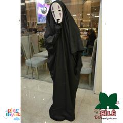 Bộ Trang Phục Cosplay Ma Vô Diện Đen Cho Người Lớn & Trẻ Em - Áo Choàng, Mặt Nạ, Găng Tay - Đồ Hóa Trang Halloween Huyền Bí