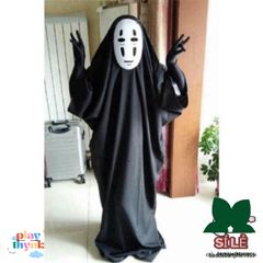 Bộ trang phục cosplay Vô Diện Kaonashi cho cả gia đình - Chất liệu cotton thoải mái, lý tưởng cho Halloween và tiệc hóa trang