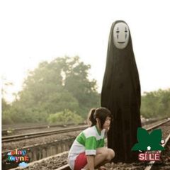 Bộ trang phục cosplay Vô Diện Kaonashi cho cả gia đình - Chất liệu cotton thoải mái, lý tưởng cho Halloween và tiệc hóa trang