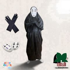 Bộ trang phục cosplay Vô Diện Kaonashi cho cả gia đình - Chất liệu cotton thoải mái, lý tưởng cho Halloween và tiệc hóa trang