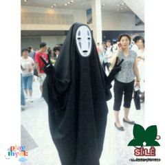 Bộ trang phục cosplay Vô Diện Kaonashi cho cả gia đình - Chất liệu cotton thoải mái, lý tưởng cho Halloween và tiệc hóa trang