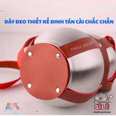 Bình Inox Hồ Lô 1.65L Chống Gỉ Có Dây Đeo Da - Dụng Cụ Dã Ngoại Tiện Lợi Cho Cắm Trại, Picnic, Du Lịch
