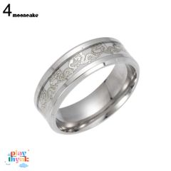 Nhẫn Cá Heo Phát Sáng Ban Đêm Thép Không Gỉ - Trang Sức Độc Đáo Cho Các Bữa Tiệc và Lễ Hội