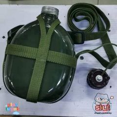 Bình Tông Nhôm Xanh Dáng Người Lính Cổ Điển - Bình Đựng Nước, Rượu Cho Phượt và Dã Ngoại 1-3 Lít