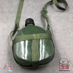 Bình Tông Nhôm Xanh Dáng Người Lính Cổ Điển - Bình Đựng Nước, Rượu Cho Phượt và Dã Ngoại 1-3 Lít