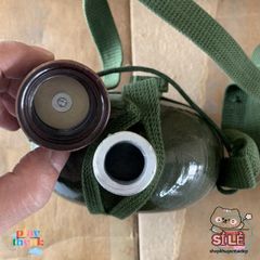Bình Tông Nhôm Xanh Dáng Người Lính Cổ Điển - Bình Đựng Nước, Rượu Cho Phượt và Dã Ngoại 1-3 Lít