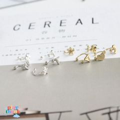 Khuyên Tai Đính Hạt Hồng Lấp Lánh - Bông Tai Nữ Thời Trang, Phong Cách Sang Trọng và Quyến Rũ từ Shop Meomeo & Gudetama