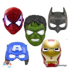 Mặt Nạ Siêu Anh Hùng PVC Dành Cho Trẻ Em - Người Nhện, Người Dơi, Cosplay Halloween, Quà Tặng Độc Đáo