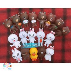 Móc Khóa Gấu Brown và Thỏ Cony Dễ Thương - Phụ Kiện Thời Trang Kute Từ Gudetama - Móc Khóa Để Bàn, Túi Xách, Chìa Khóa