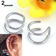 Khuyên Vành Tai Kim Loại Unisex Cuff - Trang Sức Không Xuyên Thấu Đơn Giản, Phong Cách Thời Trang Hàng Ngày, Quà Tặng Bạn Bè