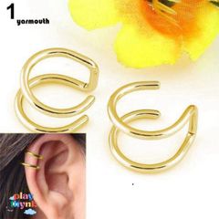 Khuyên Vành Tai Kim Loại Unisex Cuff - Trang Sức Không Xuyên Thấu Đơn Giản, Phong Cách Thời Trang Hàng Ngày, Quà Tặng Bạn Bè