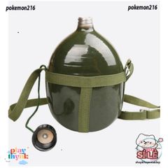 Bình đựng nước 3 Lít kiểu lính cổ điển - Bình tông nhôm chống gỉ, đồ dùng dã ngoại hoàn hảo cho chuyến đi phượt