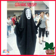 Bộ Trang Phục Cosplay Vô Diện Kaonashi Spirited Away - Áo Choàng Đen và Mặt Nạ Cho Trẻ Em và Người Lớn