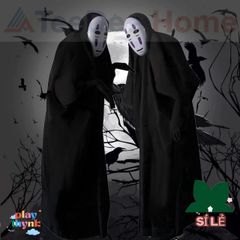 Bộ Trang Phục Halloween Vô Diện Cho Trẻ Em - Đồ Hóa Trang Cosplay An Toàn, Chất Liệu Nhẹ Mát, Gồm Áo Choàng, Mặt Nạ, Găng Tay